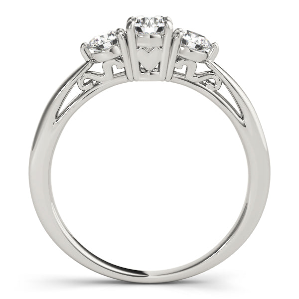 3-Stone Prong Set Engagement Rings