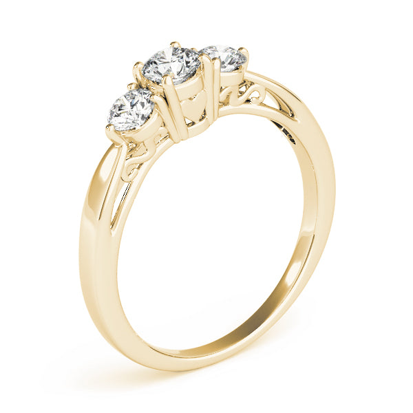 3-Stone Prong Set Engagement Rings
