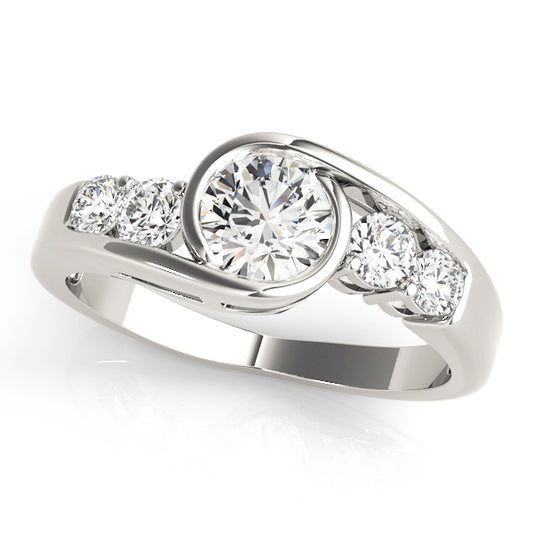 Bezel Set Bypass Engagement Ring