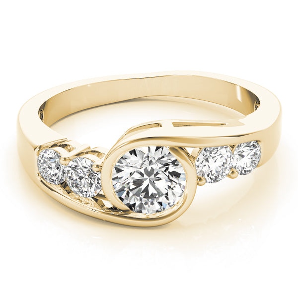 Bezel Set Bypass Engagement Ring