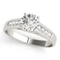 Single Row Channel Set Trellis Engagement Ring