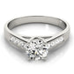 Single Row Channel Set Trellis Engagement Ring