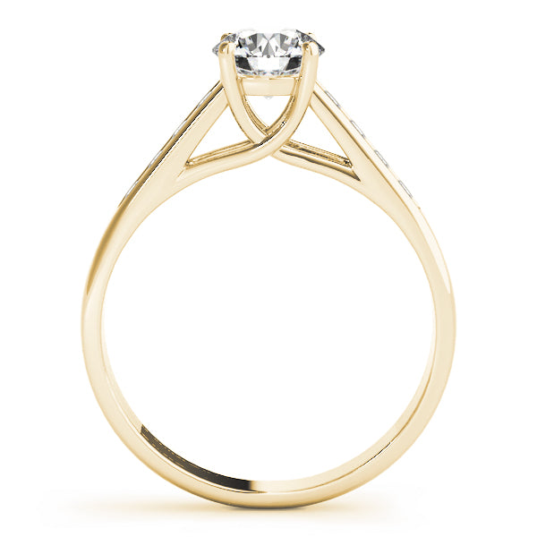 Single Row Channel Set Trellis Engagement Ring