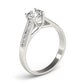 Single Row Channel Set Trellis Engagement Ring