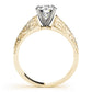 Antique Prong Set Filigree Engagement Ring