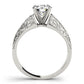 Antique Prong Set Filigree Engagement Ring