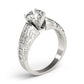 Antique Prong Set Filigree Engagement Ring