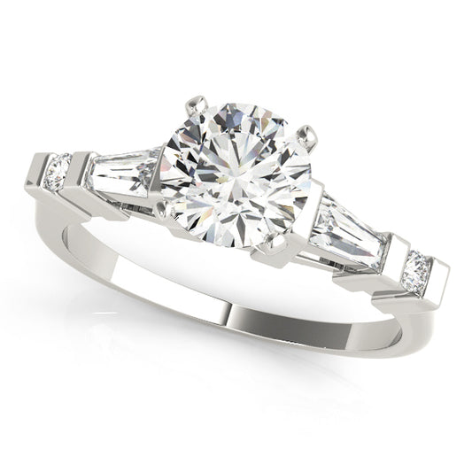 Fancy Shape Baguette Round Engagement Ring
