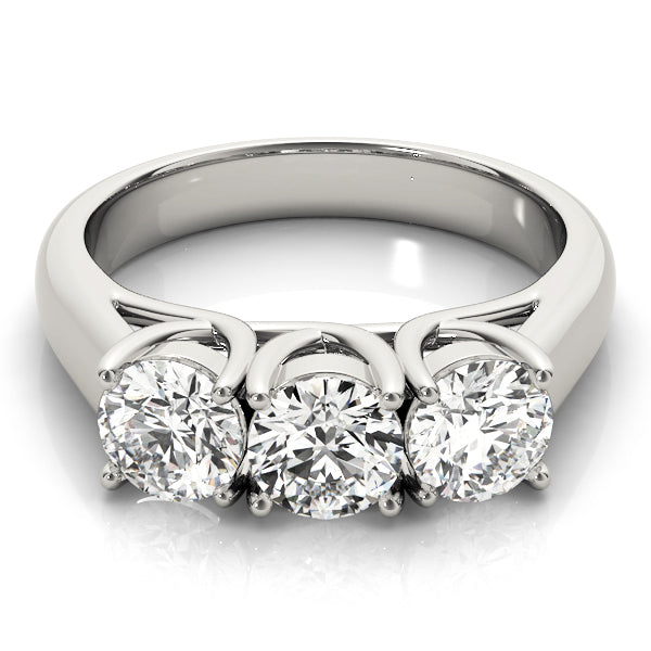 3-Stone Trellis Engagement Ring
