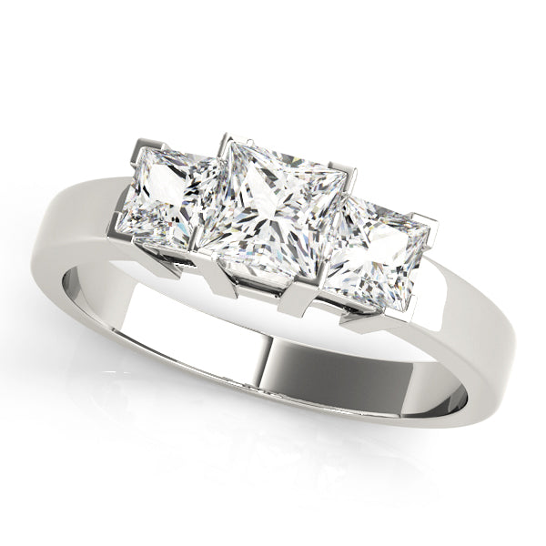 3-Stone Princess Cut Engagement Ring