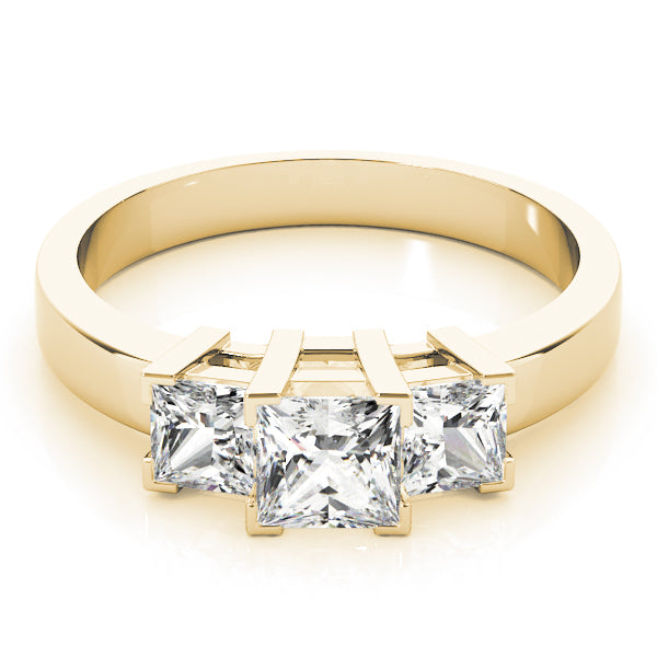 3-Stone Princess Cut Engagement Ring