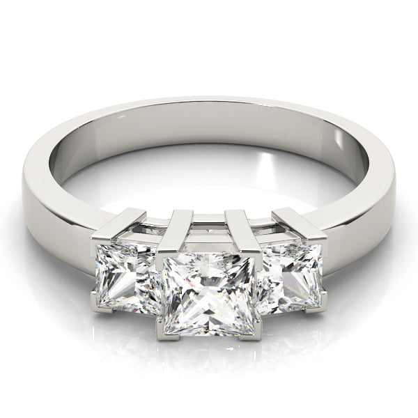 3-Stone Princess Cut Engagement Ring