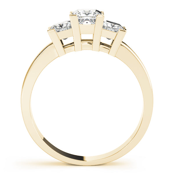 3-Stone Princess Cut Engagement Ring