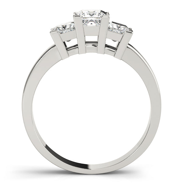 3-Stone Princess Cut Engagement Ring