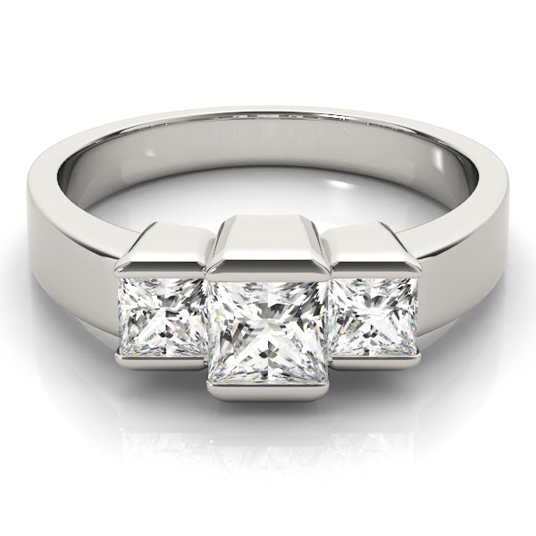 ENGAGEMENT RINGS 3 STONE PRINCESS