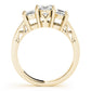 3-Stone Filigree Oval-Cut Engagement Ring