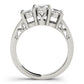 3-Stone Filigree Oval-Cut Engagement Ring