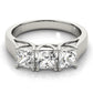 ENGAGEMENT RINGS 3 STONE PRINCESS