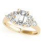 Solitaire Plus Trellis Emerald Cut Engagement Ring