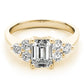Solitaire Plus Trellis Emerald Cut Engagement Ring