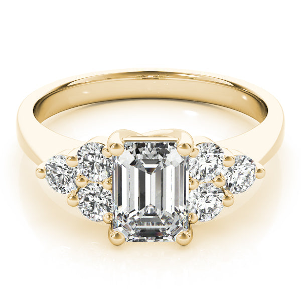 Solitaire Plus Trellis Emerald Cut Engagement Ring