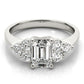 Solitaire Plus Trellis Emerald Cut Engagement Ring