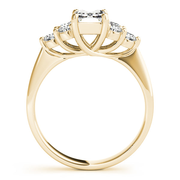 Solitaire Plus Trellis Emerald Cut Engagement Ring