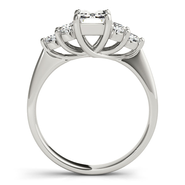 Solitaire Plus Trellis Emerald Cut Engagement Ring