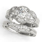 Vintage Bezel Set Milgrain Engagement Ring