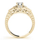 Vintage Bezel Set Milgrain Engagement Ring