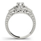 Vintage Bezel Set Milgrain Engagement Ring