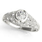 Antique Milgrain Bezel Set Engagement Rings