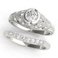 Antique Milgrain Bezel Set Engagement Rings