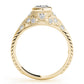 Antique Milgrain Bezel Set Engagement Rings