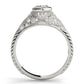 Antique Milgrain Bezel Set Engagement Rings