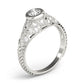 Antique Milgrain Bezel Set Engagement Rings