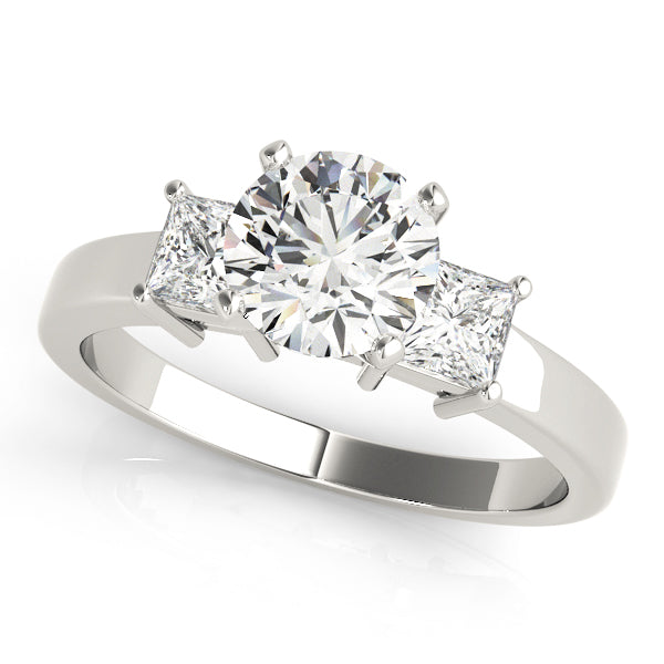3-Stone Princess Cut Engagement Rings