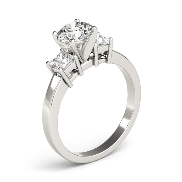 3-Stone Princess Cut Engagement Rings