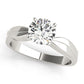 Solitaire Swirl Engagement Ring
