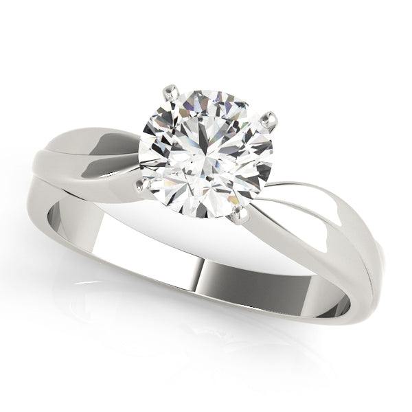 Solitaire Swirl Engagement Ring