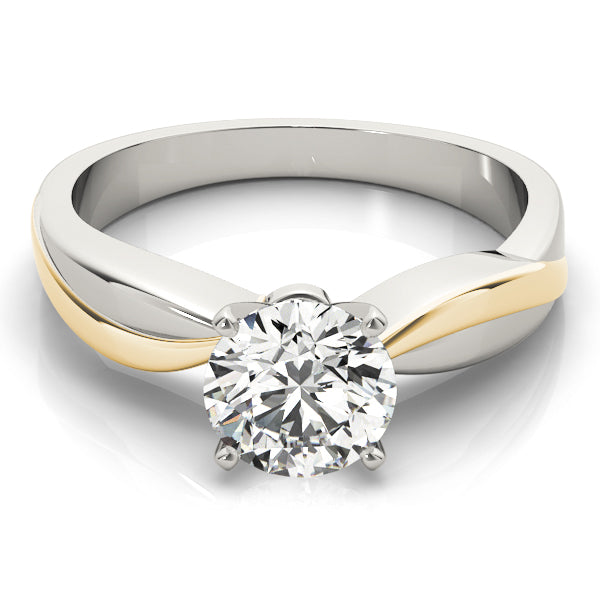Solitaire Swirl Engagement Ring