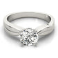 Solitaire Swirl Engagement Ring