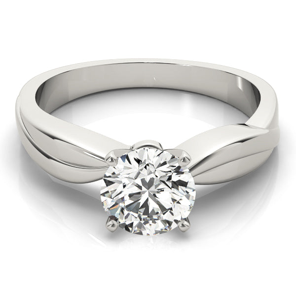 Solitaire Swirl Engagement Ring