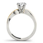 Solitaire Swirl Engagement Ring