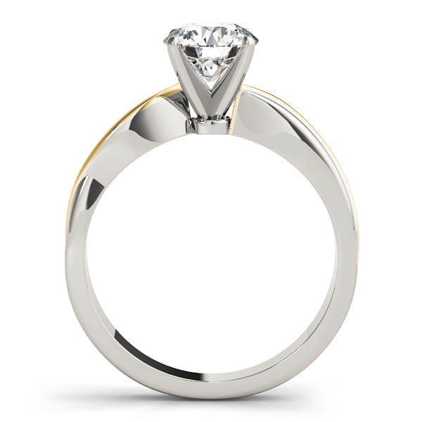Solitaire Swirl Engagement Ring