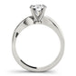 Solitaire Swirl Engagement Ring
