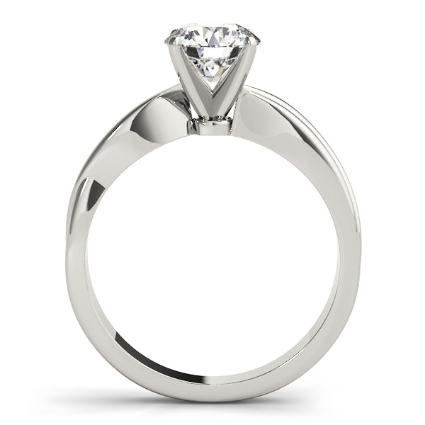 Solitaire Swirl Engagement Ring