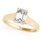 Solitaire Trellis Emerald Cut Engagement Ring