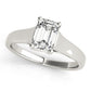Solitaire Trellis Emerald Cut Engagement Ring