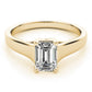 Solitaire Trellis Emerald Cut Engagement Ring